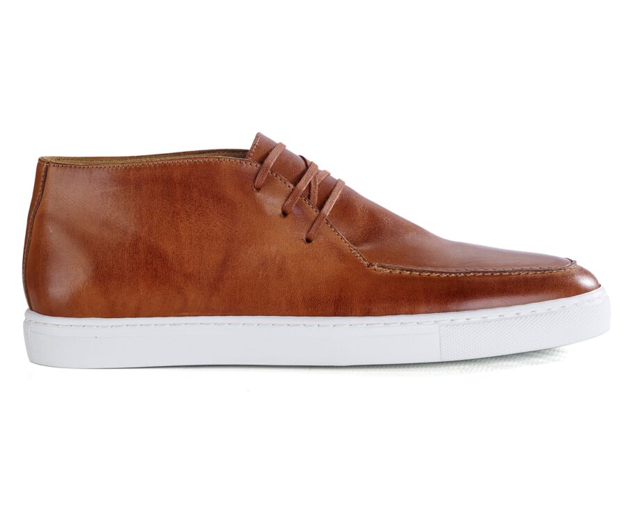 Sneaker montant Homme - Chataigne Patiné - TAHARA