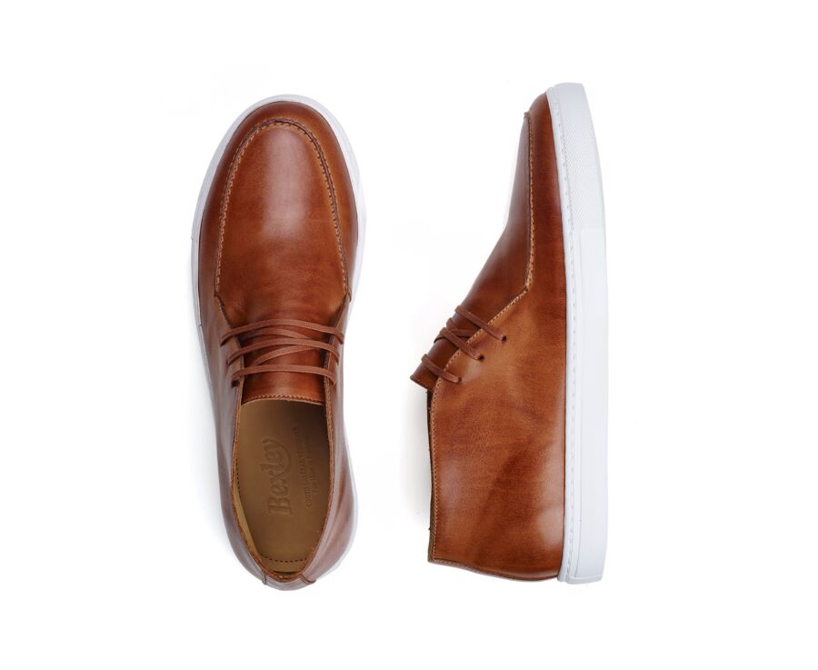 Sneaker montant Homme - Chataigne Patiné - TAHARA