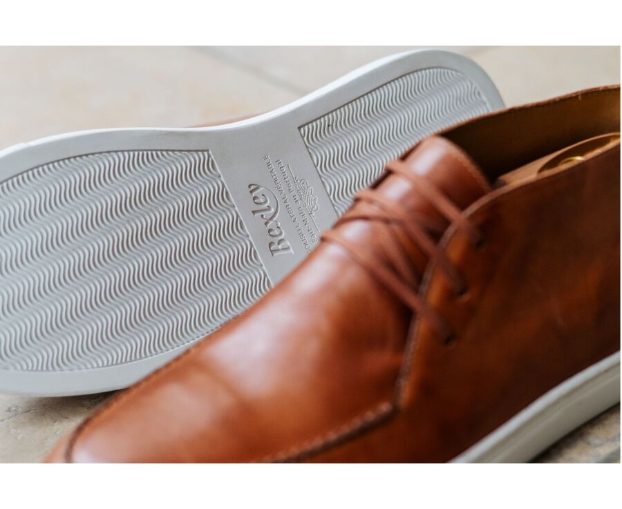 Sneaker montant Homme - Chataigne Patiné - TAHARA