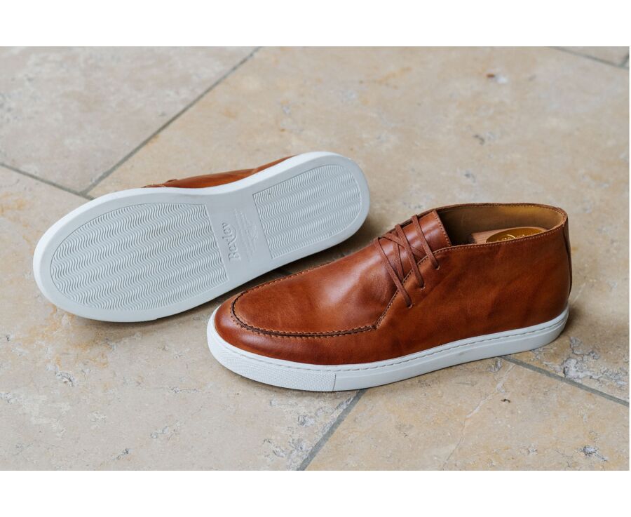 Sneaker montant Homme - Chataigne Patiné - TAHARA