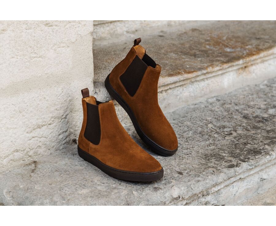 Chelsea Sneakers Boots - Velours Chamois - NATURI
