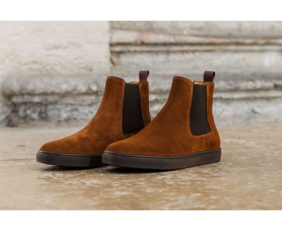Chelsea Sneakers Boots - Velours Chamois - NATURI