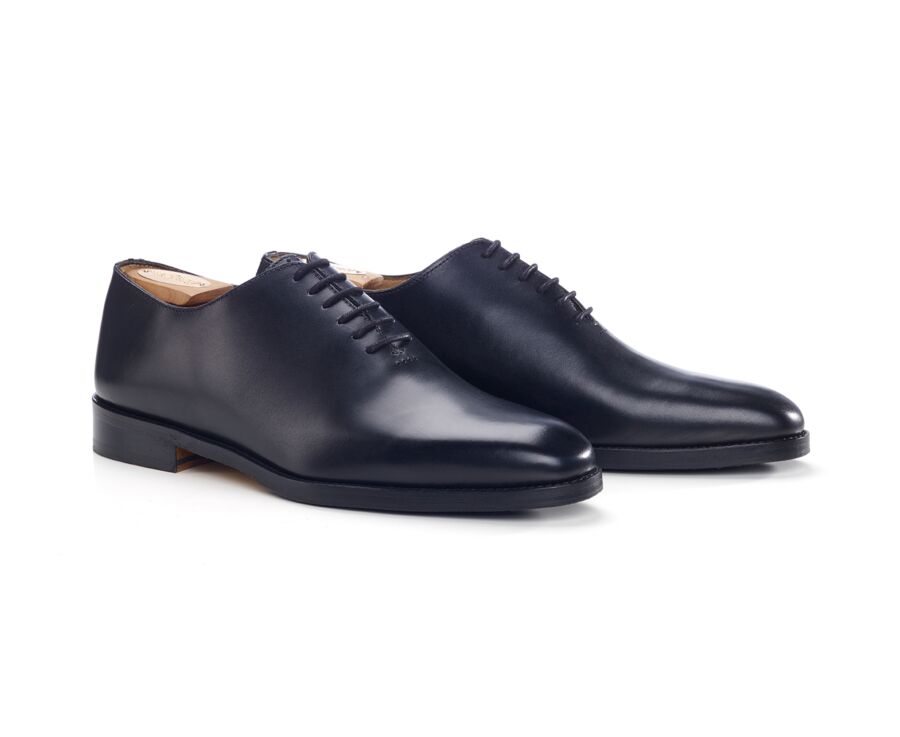 Richelieu homme Noir  - semelle cuir avec patin - CARNEGIE PATIN