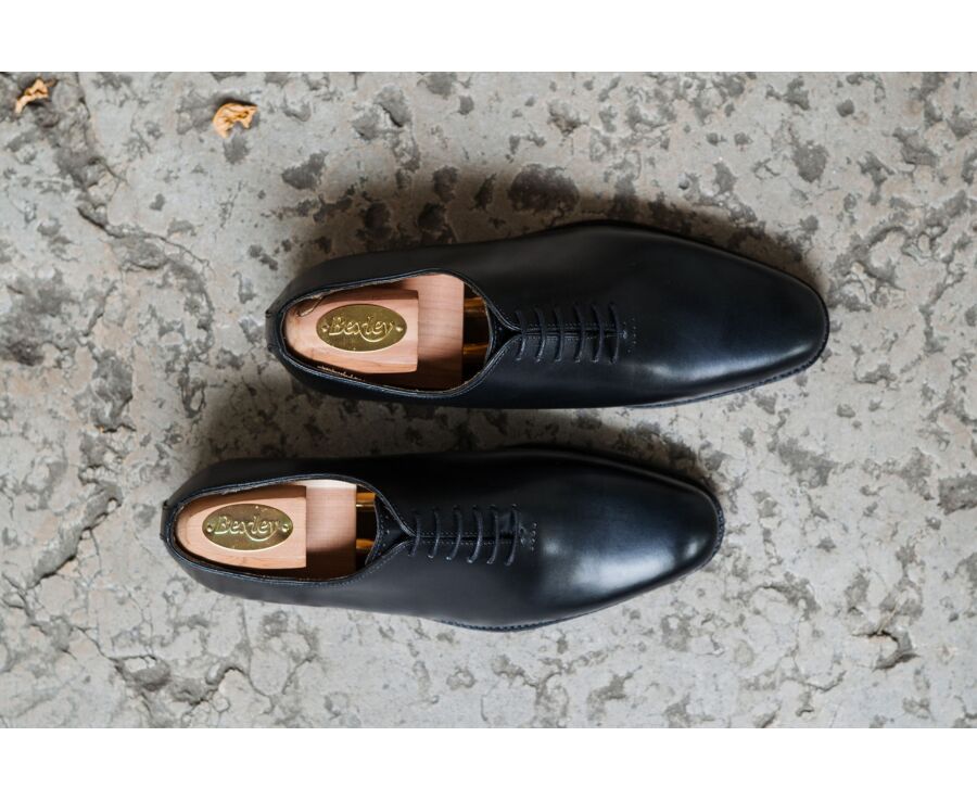 Richelieu homme Noir  - semelle cuir avec patin - CARNEGIE PATIN