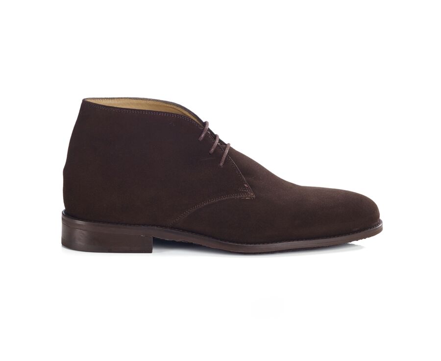 Low boots cuir homme Velours Brun - DOVAM GOMME