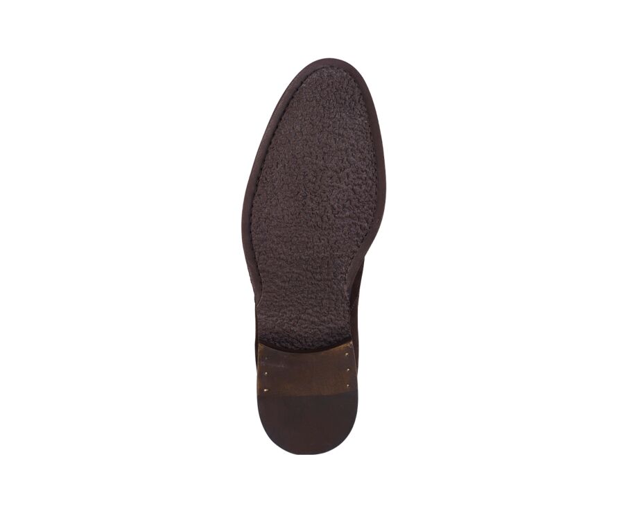 Low boots cuir homme Velours Brun - DOVAM GOMME