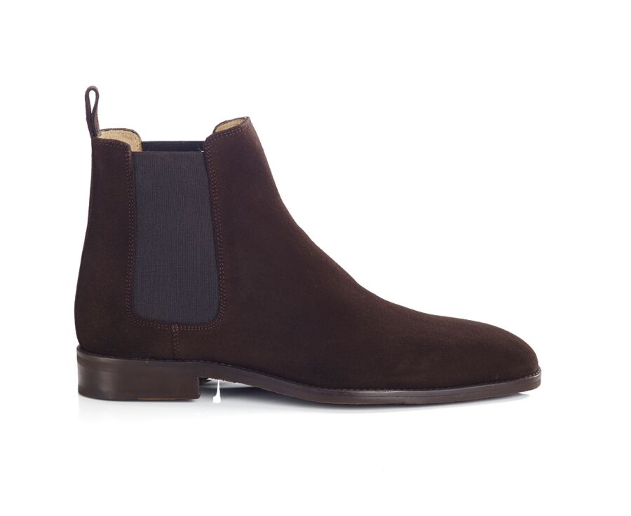 Chelsea boots homme - Velours Brun - STANHIGH GOMME