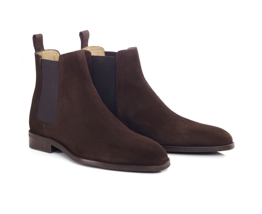 Chelsea boots homme - Velours Brun - STANHIGH GOMME