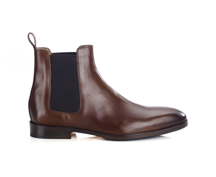 Chelsea boots homme - Châtaigne Foncé Patiné - STANHIGH PATIN