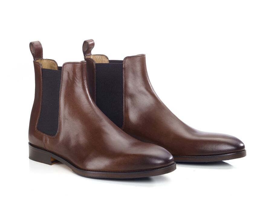 Chelsea boots homme - Châtaigne Foncé Patiné - STANHIGH PATIN