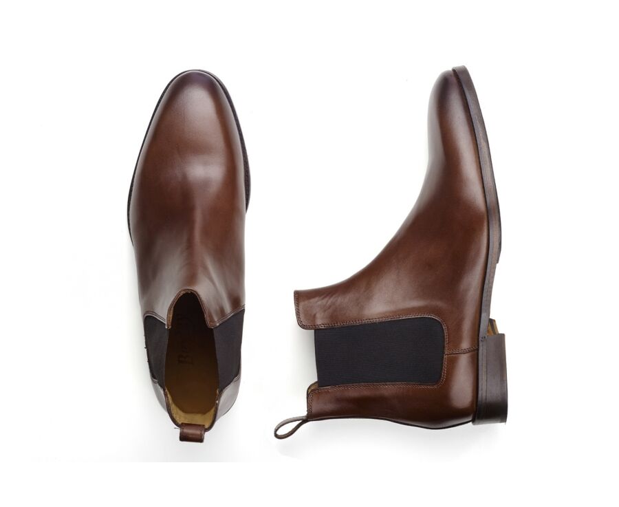 Chelsea boots homme - Châtaigne Foncé Patiné - STANHIGH PATIN