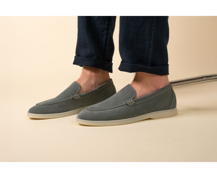 Mocassin homme - Velours Eucalyptus - MANASOTA III