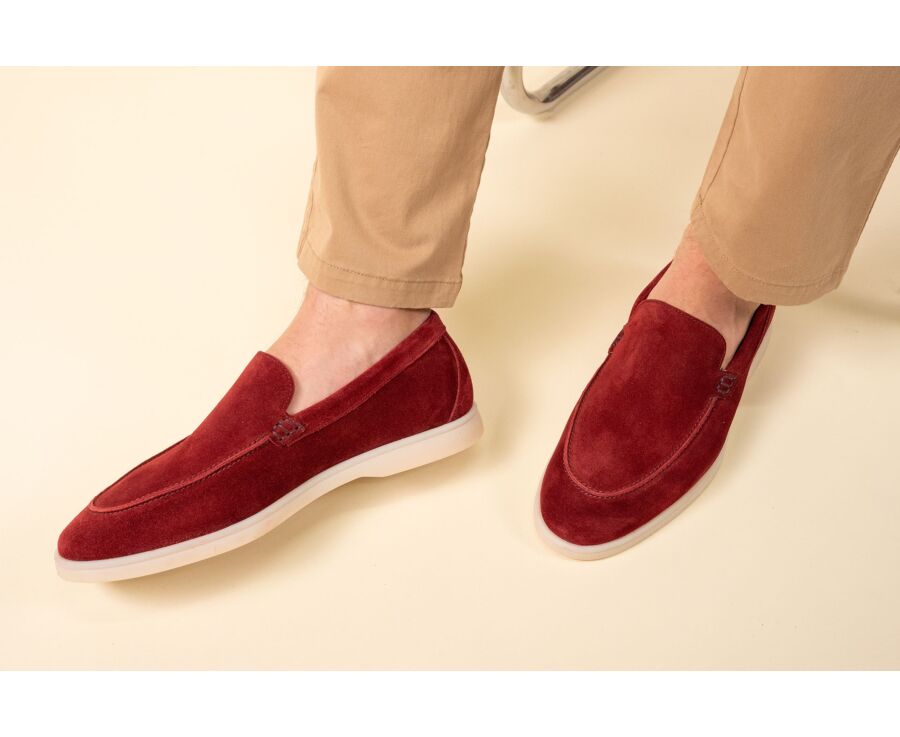 Mocassin homme - Velours Rubis - MANASOTA III