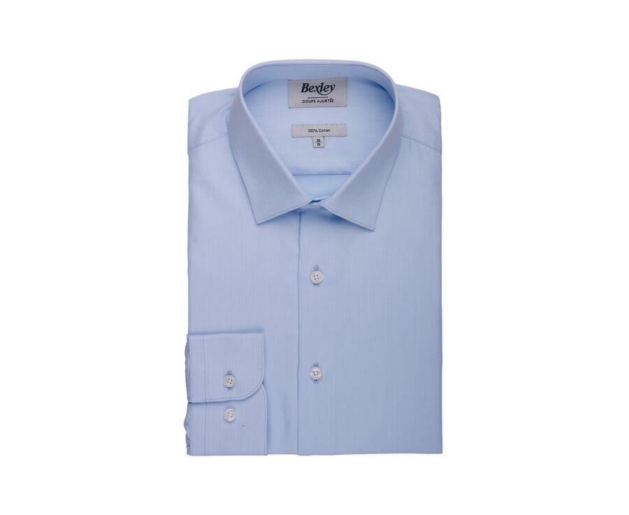 Chemise Twill homme - Bleu Ciel - MALVINIEN CLASSIC