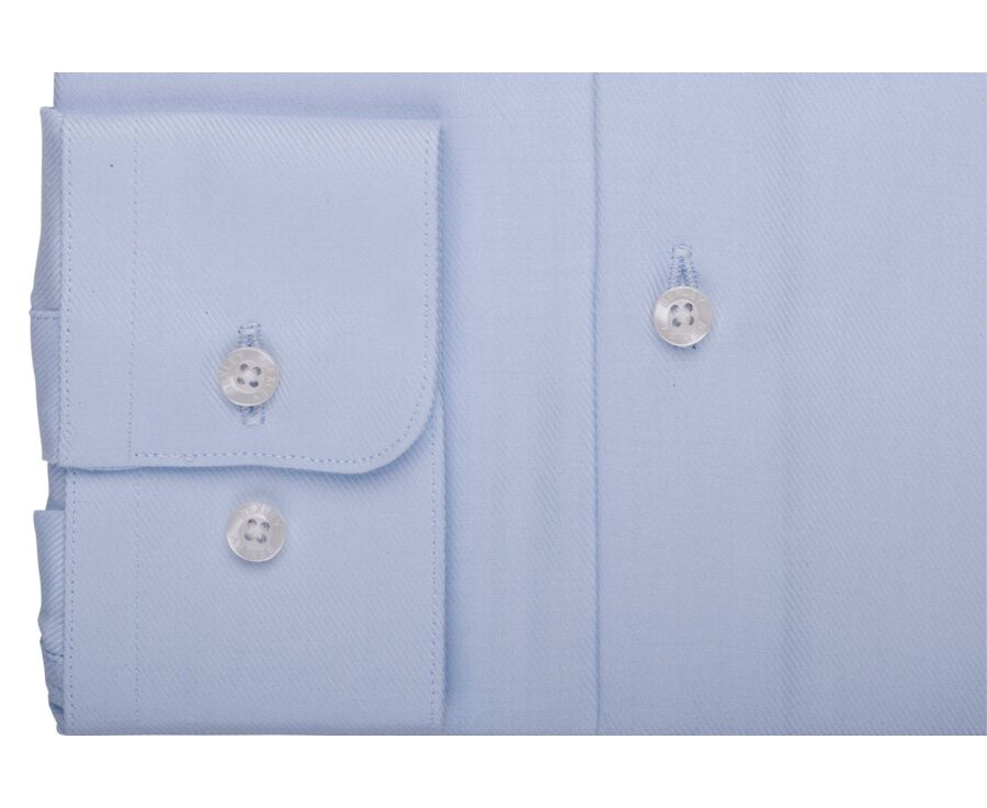 Chemise homme bleu clair en twill - TOMMASO CLASSIC