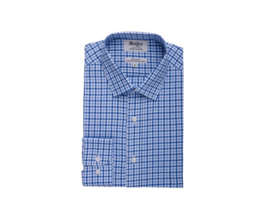 Chemise Popeline homme - Bleu Et Bleu Ciel - VALANCE