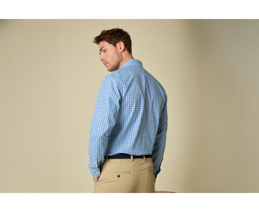 Chemise Popeline homme - Bleu Et Bleu Ciel - VALANCE