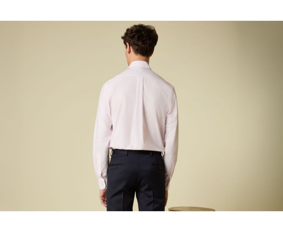 Chemise homme coupe confort à carreaux fins rose clair - VALMAR