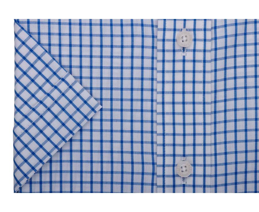 Chemise homme blanche à petits carreaux bleus - GRAYSON MC
