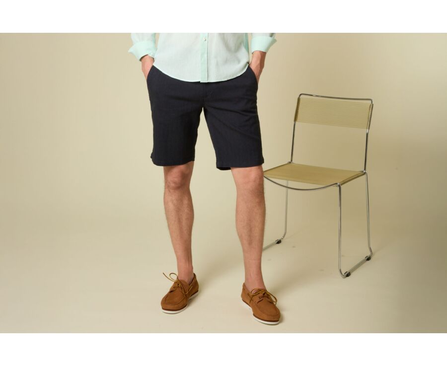 Bermuda Chevron Navy Foncé - KYRAS