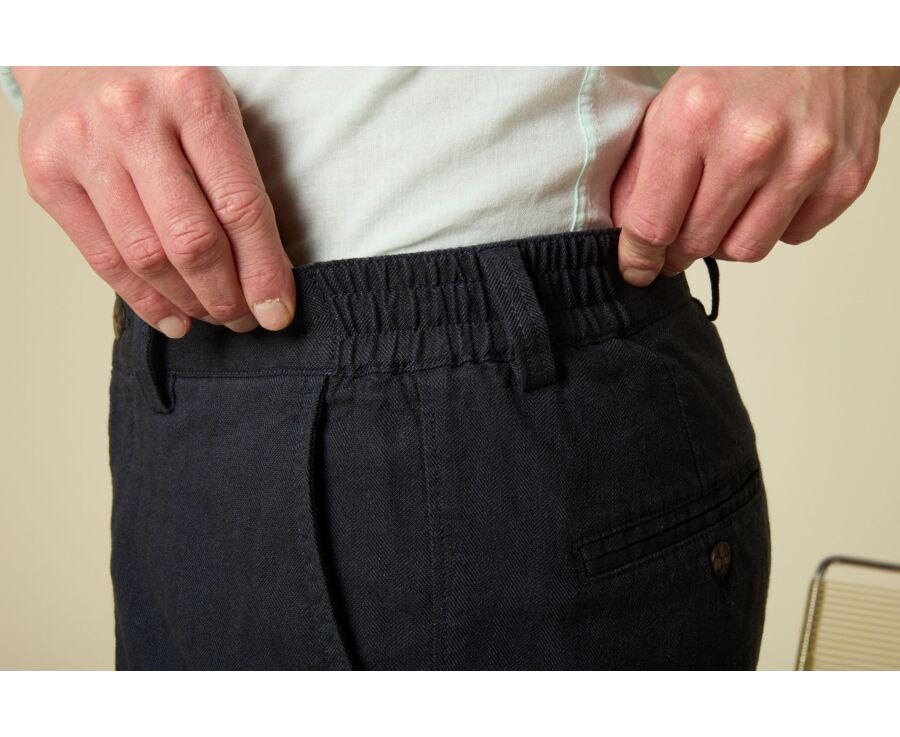 Bermuda Chevron Navy Foncé - KYRAS