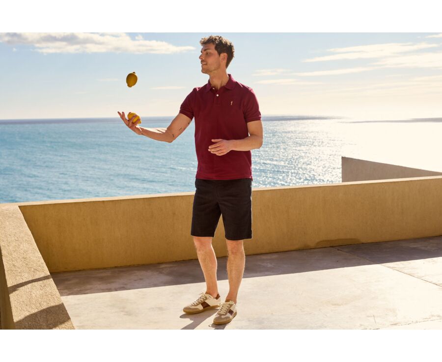 Bermuda Chevron Navy Foncé - KYRAS