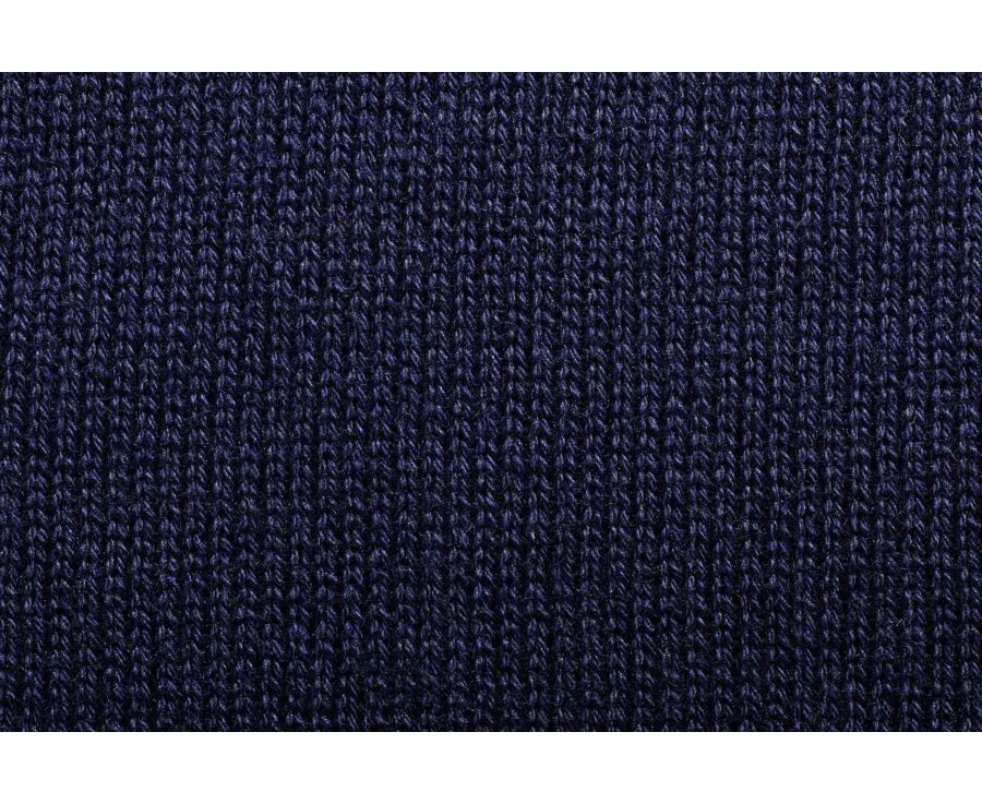 Polo façon chemise en tricot - Marine - BRAXTEN