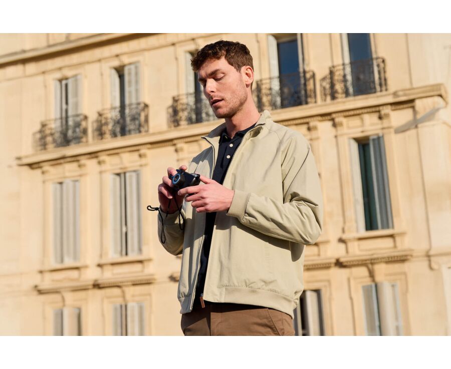 Blouson déperlant homme mi-saison Greige - ORELIEN