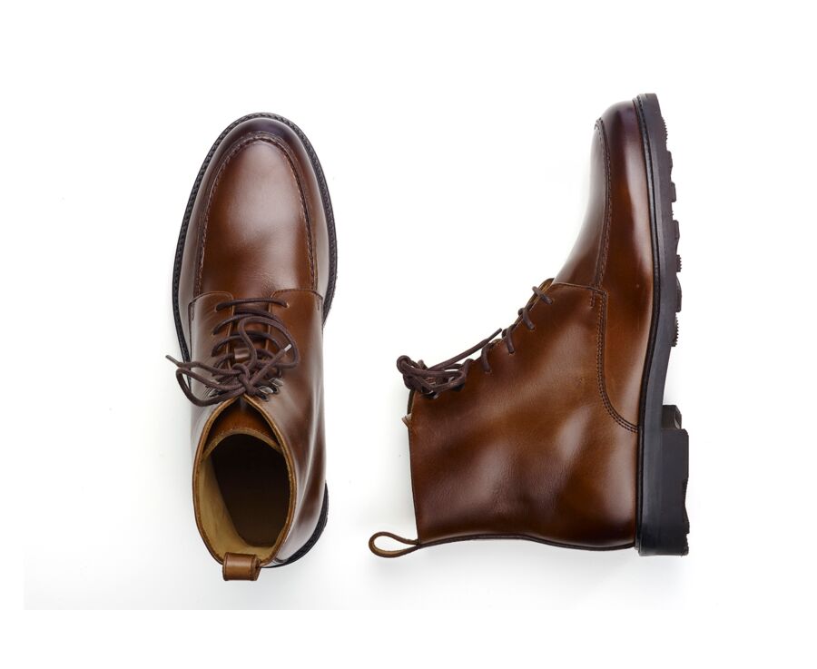 Derby boots homme - Cognac - HUDSON HIGH GOMME COUNTRY
