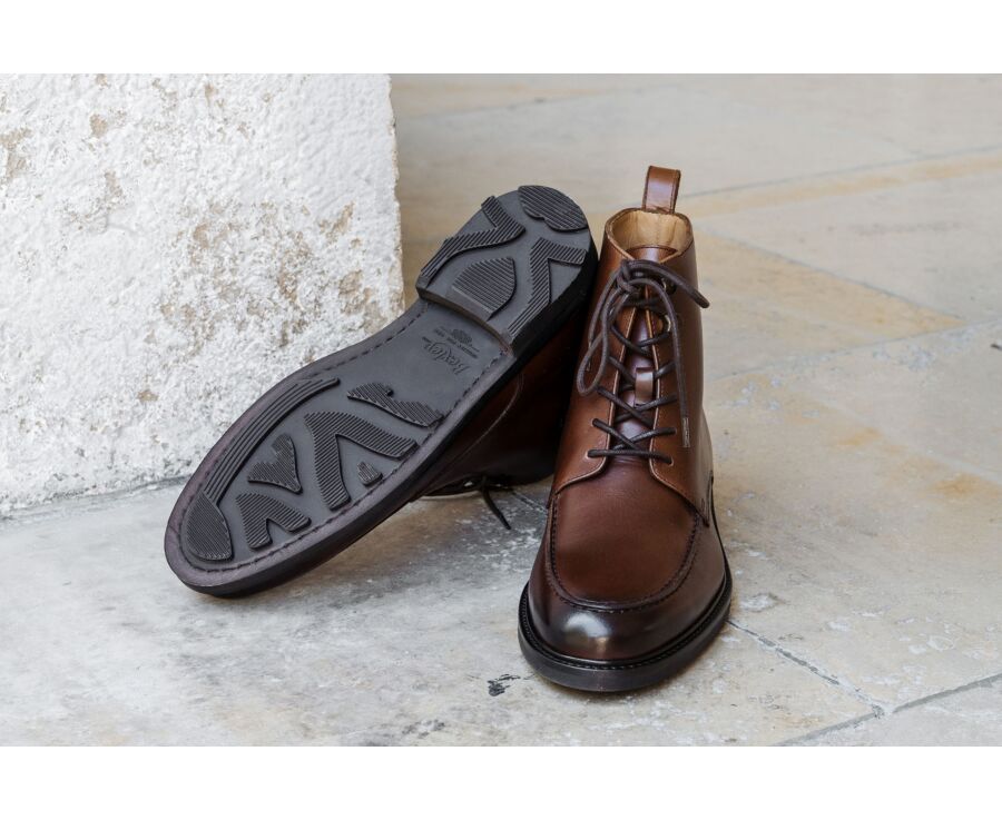 Derby boots homme - Cognac - HUDSON HIGH GOMME COUNTRY