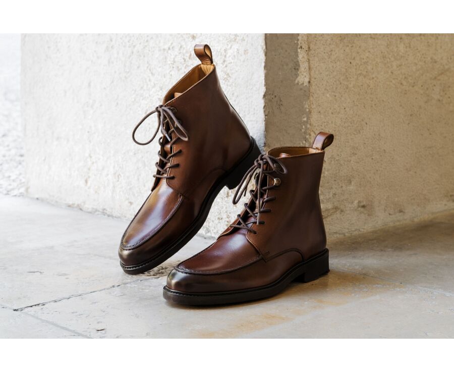 Derby boots homme - Cognac - HUDSON HIGH GOMME COUNTRY