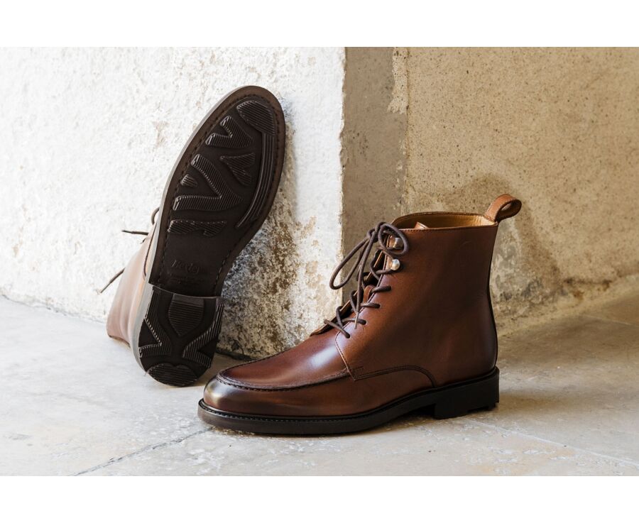 Derby boots homme - Cognac - HUDSON HIGH GOMME COUNTRY