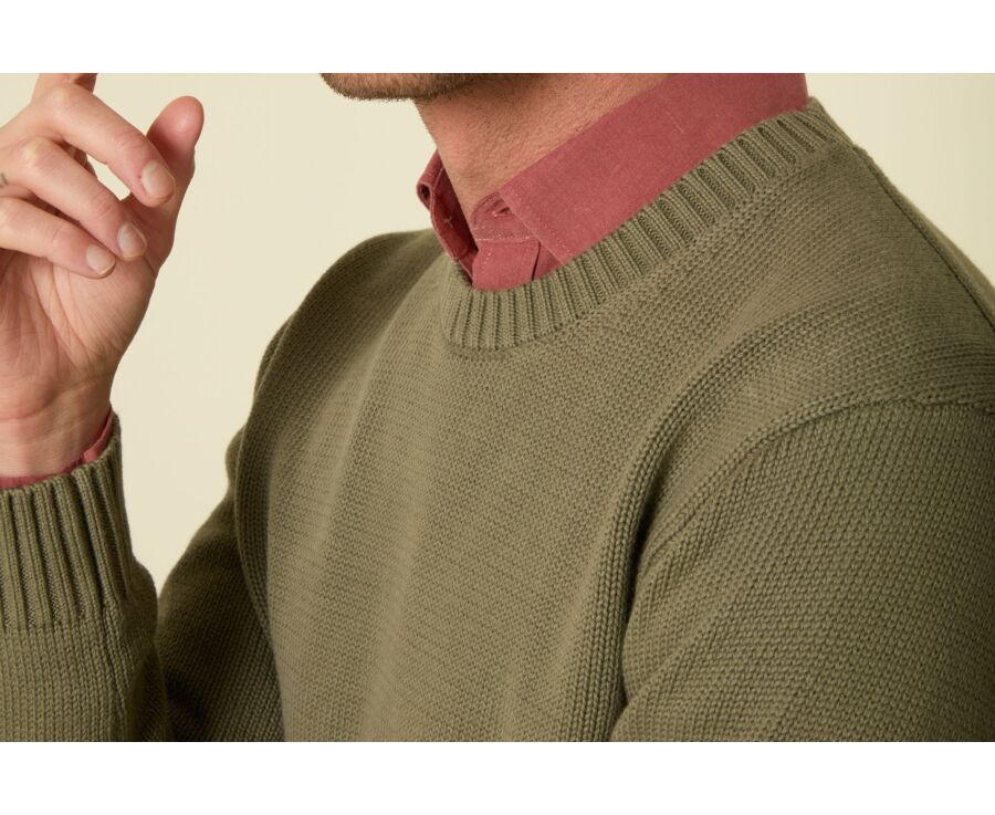 Pull col rond - Kaki - CALDERIK