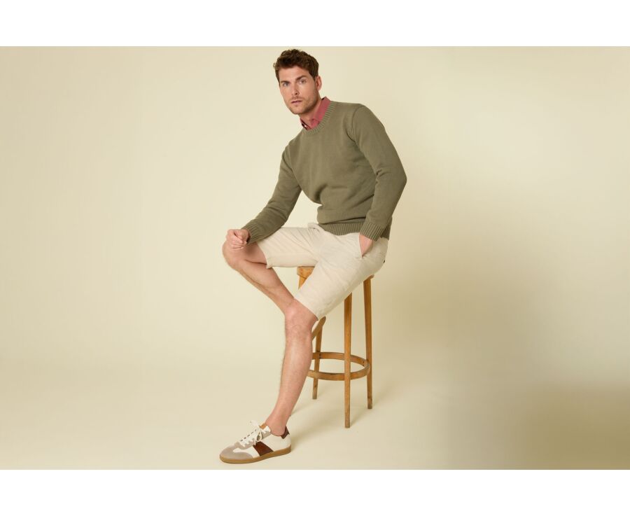 Pull col rond - Kaki - CALDERIK