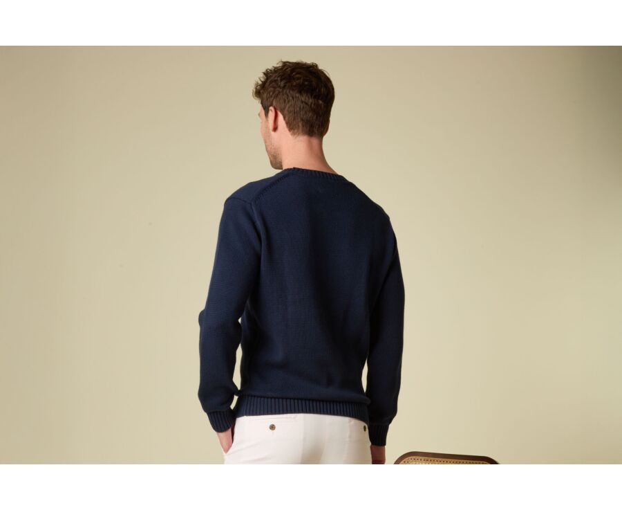 Pull col rond - Navy - CALDERIK