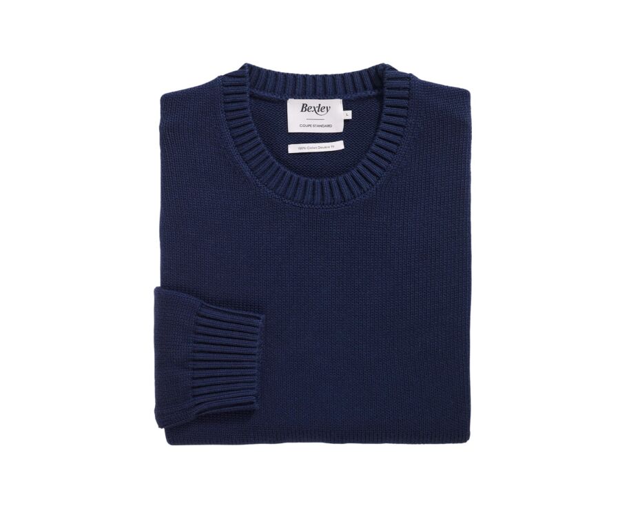 Pull col rond - Navy - CALDERIK