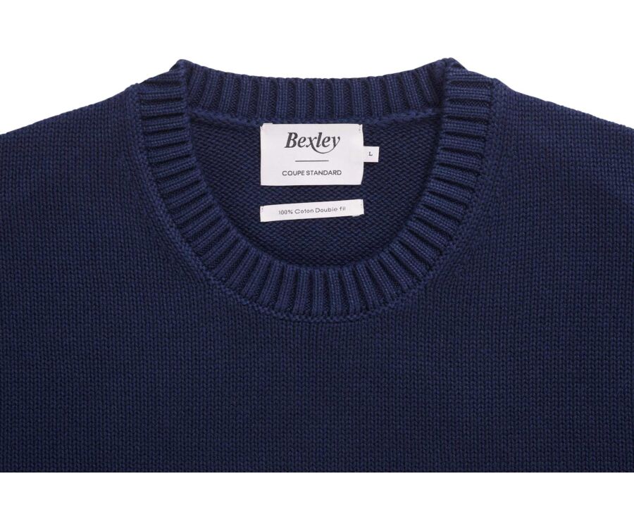 Pull col rond - Navy - CALDERIK