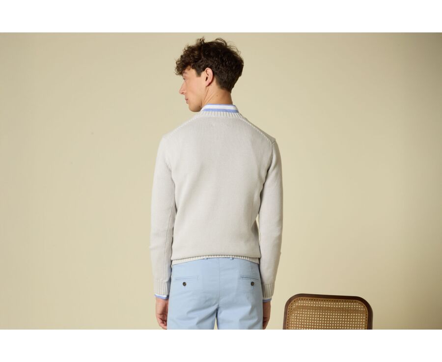 Pull col rond - Greige - CALDERIK