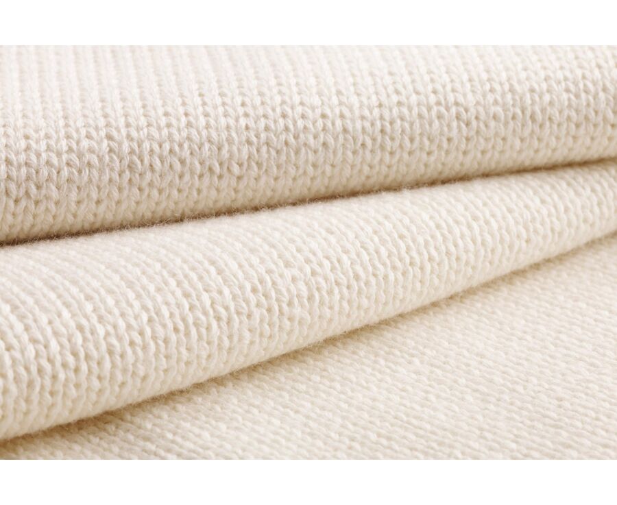 Pull col zippé en coton épais - Ecru - VALDRIK