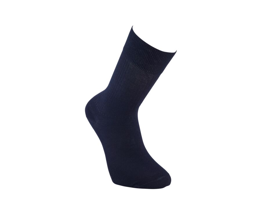 Chaussettes en coton à côtes - Marine