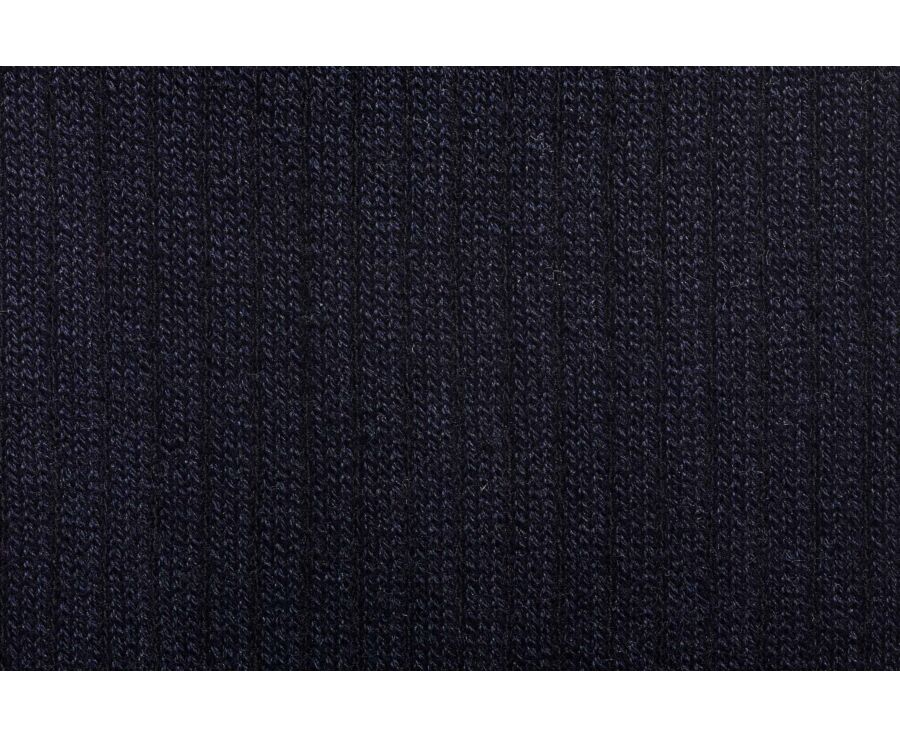Chaussettes en coton à côtes - Marine
