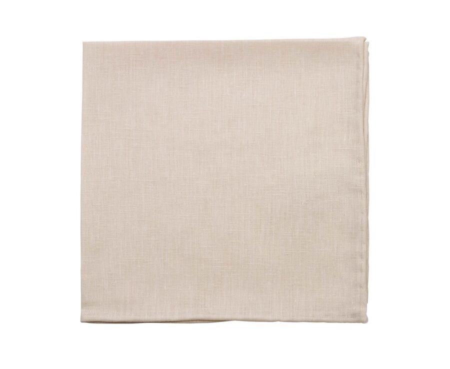 Pochette en Chambray Écru Coton et Lin