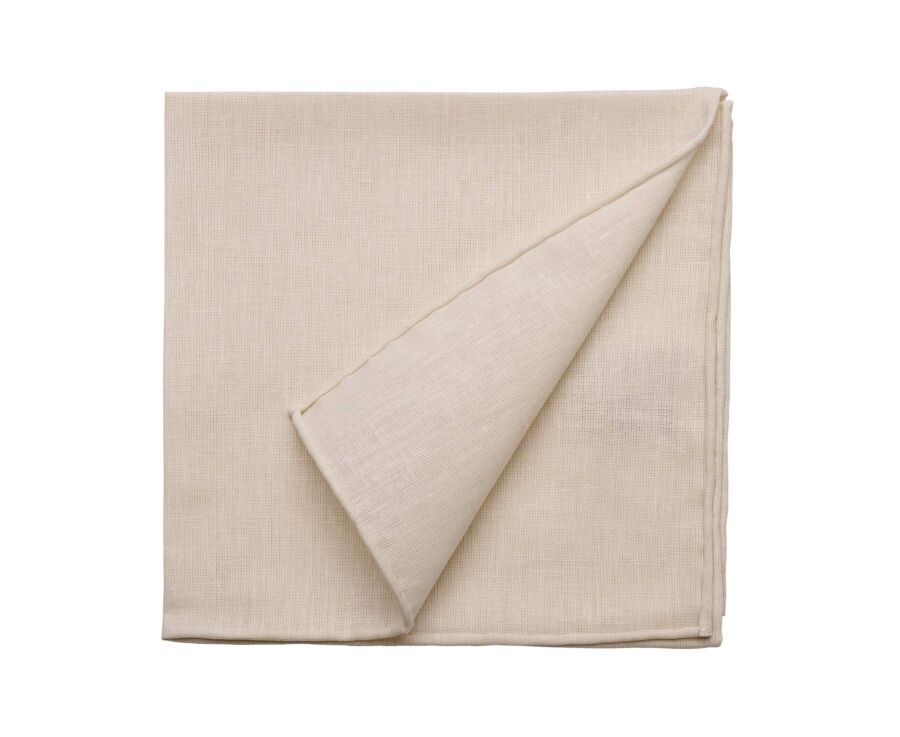 Pochette en Chambray Écru Coton et Lin