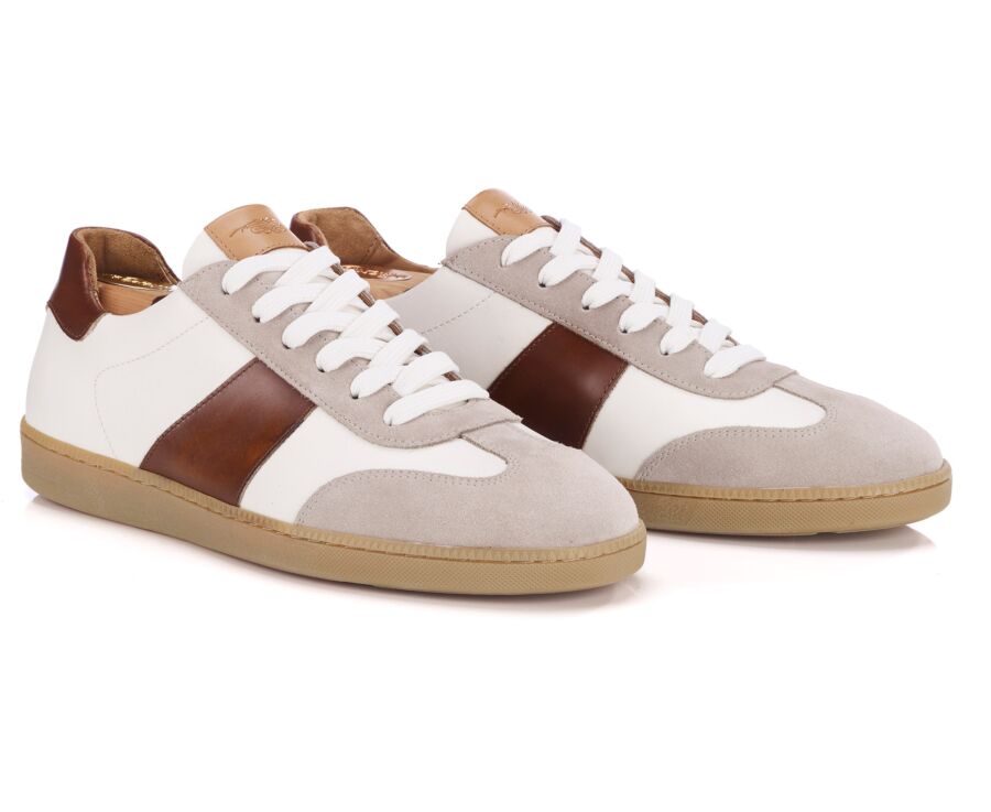Sneaker de ville Blanc et Cognac - MOLKA