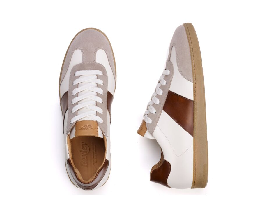 Sneaker de ville Blanc et Cognac - MOLKA