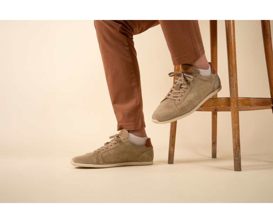 Sneakers homme - Velours Beige - TARILTA