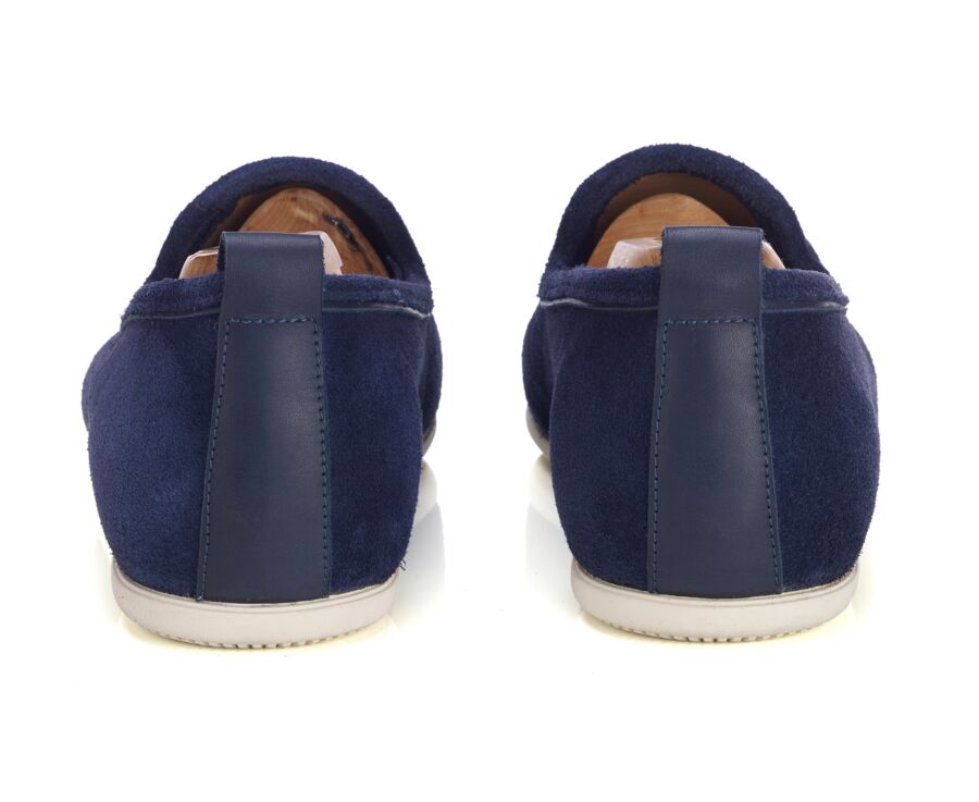 Slipper estival en velours Navy - BAMBRA