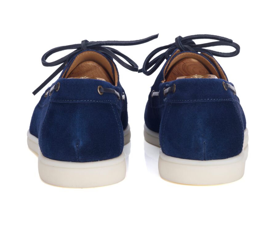 Chaussure Bateau Velours Navy - MOCKINYA