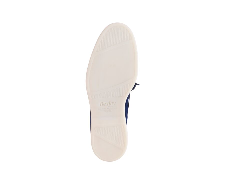 Chaussure Bateau Velours Navy - MOCKINYA