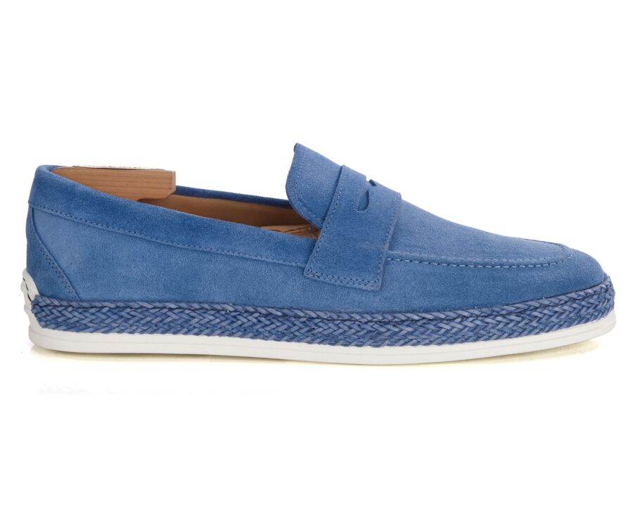 Mocassin Homme en Velours Bleu - MUNTIRI
